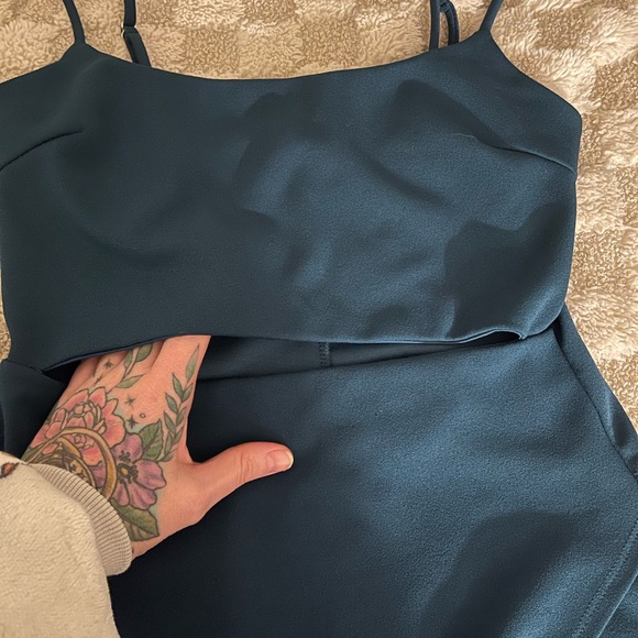 Lulu's Teal Asymmetrical Dress - Picture 2 of 6